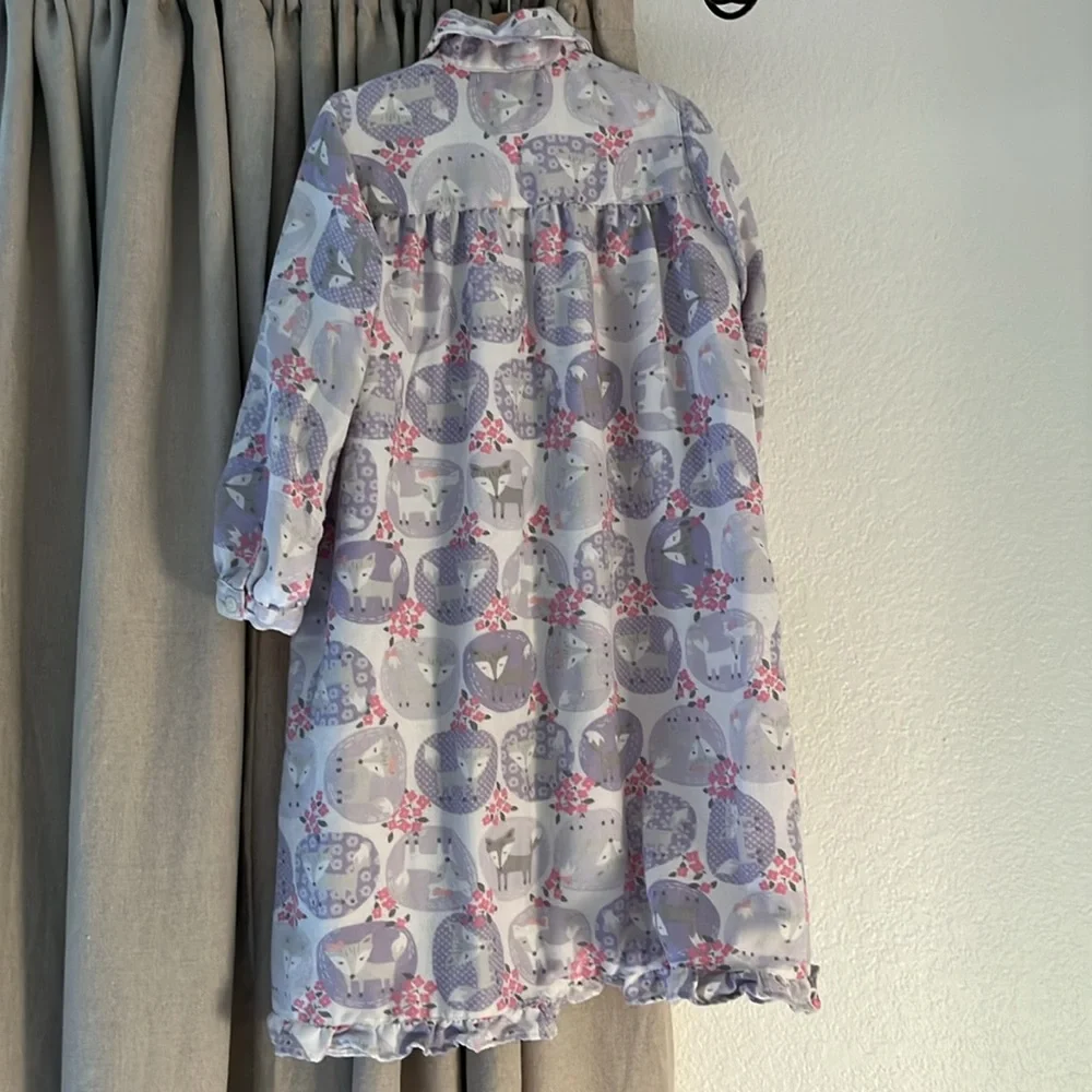 Pottery barn kids friendly fox flannel nightgown